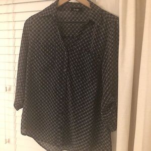 Black and White Blouse
